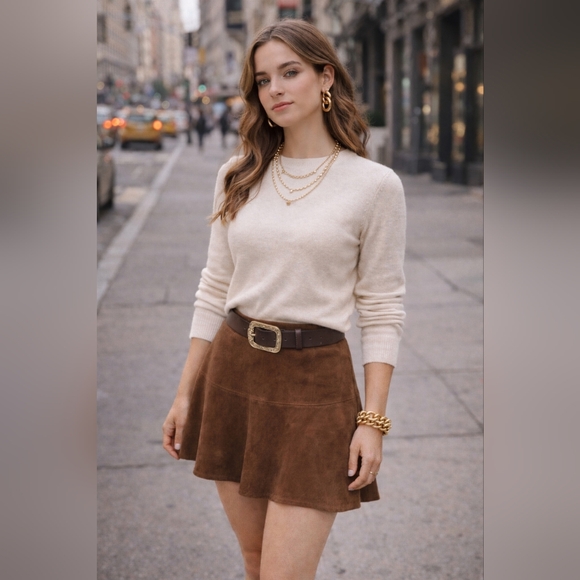 New Ralph Lauren Suede Skirt – Boho Western Style 🤎. - Picture 3 of 9